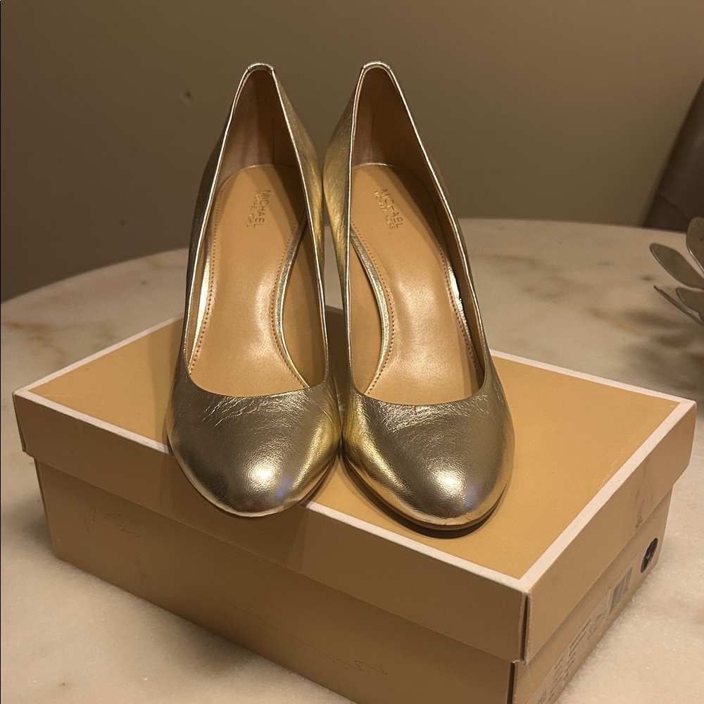 MICHAEL Michael Kors Gold Heels